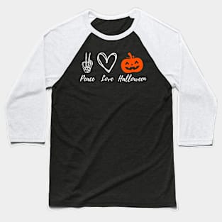 Peace love halloween Baseball T-Shirt